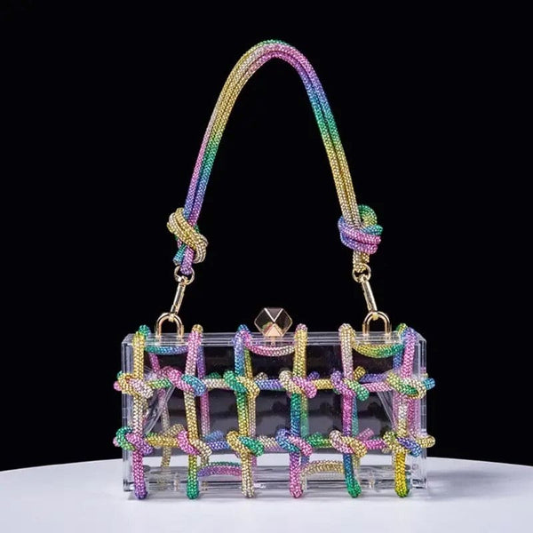 Acrylic Diamond Box Clutch