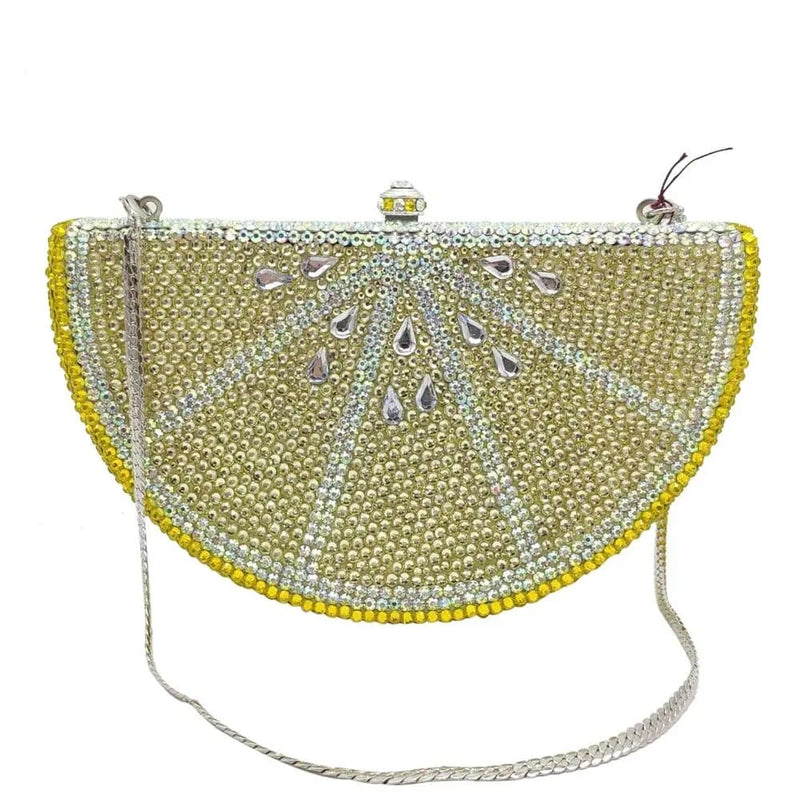 Fruit Slice Shaped Crystal Clutch