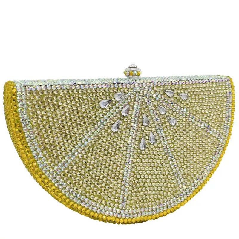 Fruit Slice Shaped Crystal Clutch