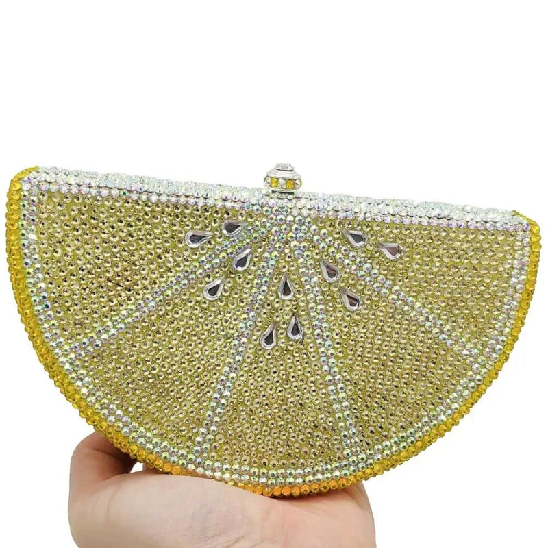 Fruit Slice Shaped Crystal Clutch