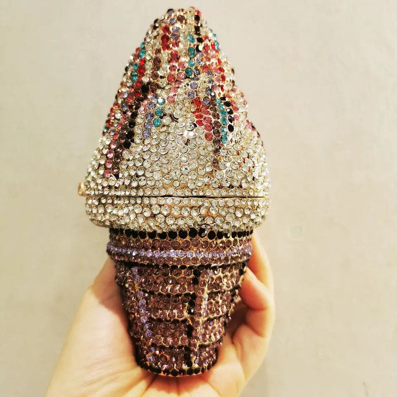 Ice Cream Cone Diamond Clutch