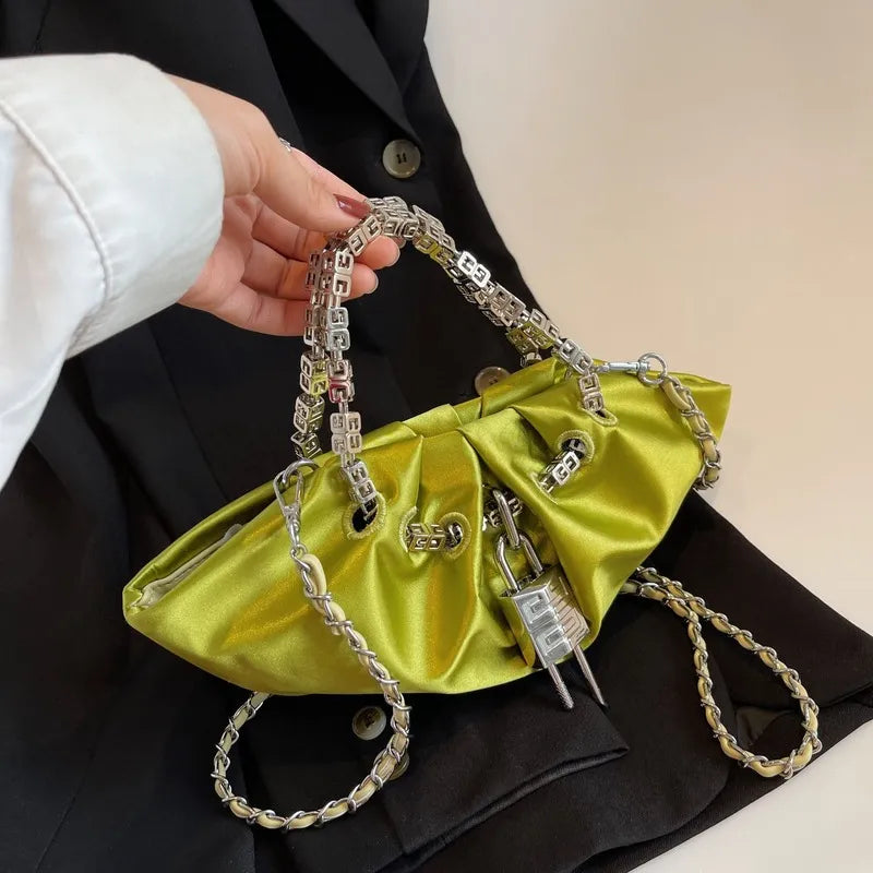 Silk Folds Chain Bag