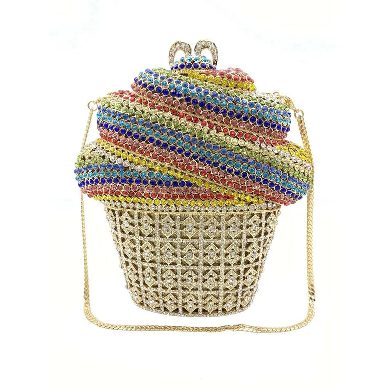 Ice Cream Cupcake Crystal Clutch