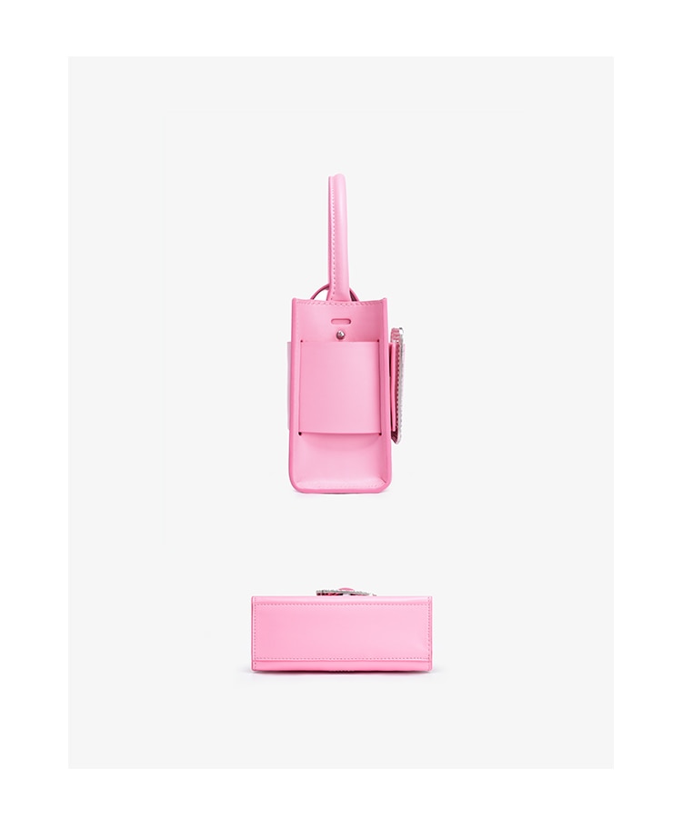 Bolsa Quadrada Rosa com Fivela