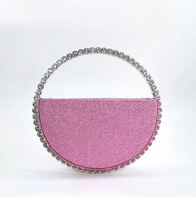 Circular Rhinestone Clutch