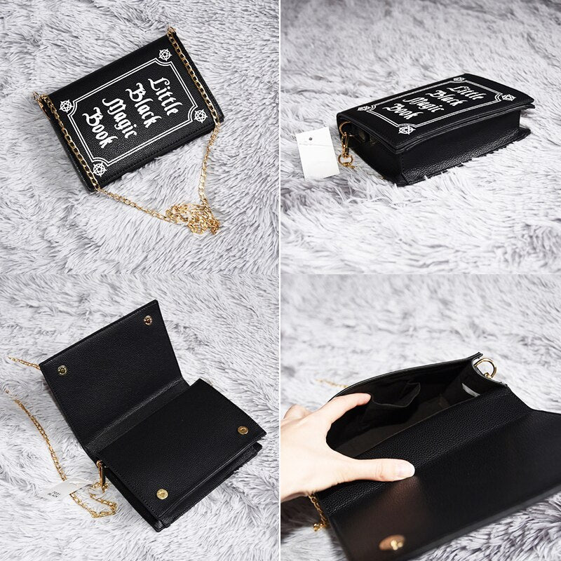 Black Magic Book Shaped Handbag