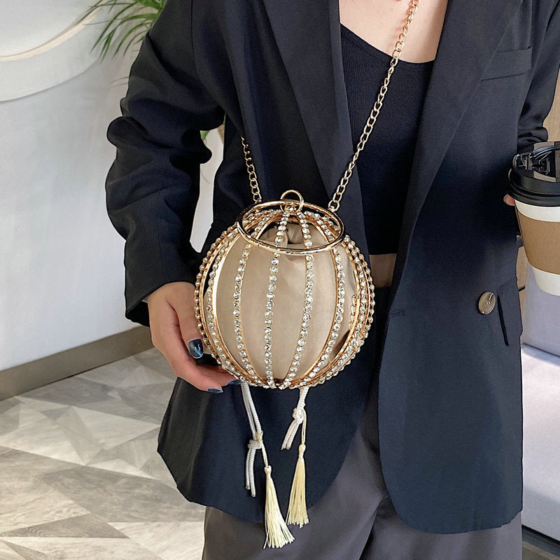 Sac boule ronde en diamant