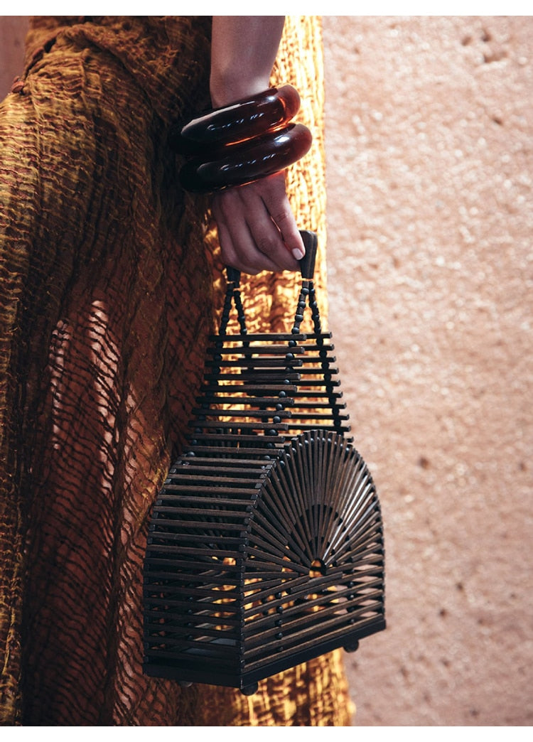 Semicircle Bamboo  Bag