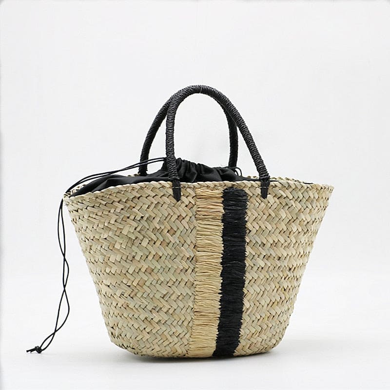 Sac de paille tissé portable pour algues