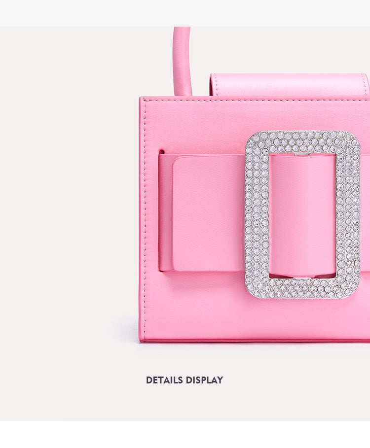 Pink Square Buckle Bag