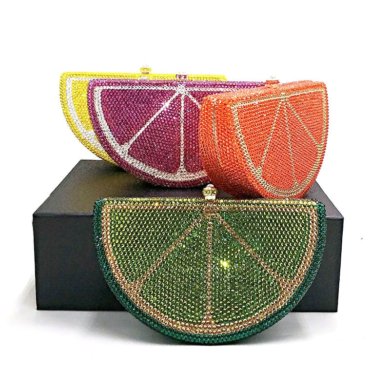 Fruit-Slice Shaped Crystal Clutch
