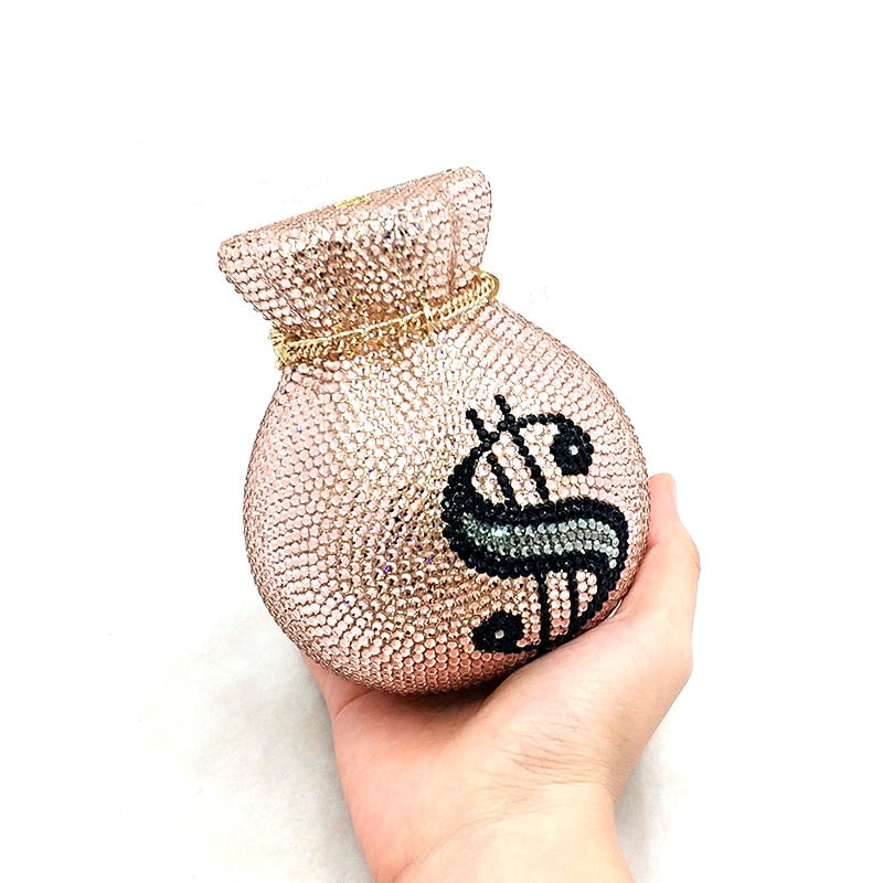 Full Crystal Money Bag