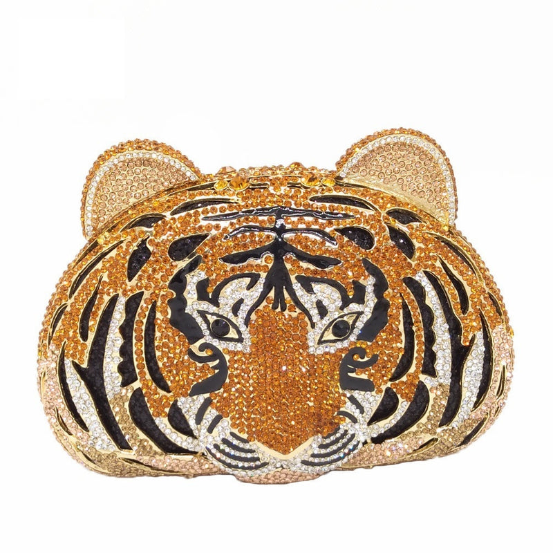 Pochette en forme de tête de tigre