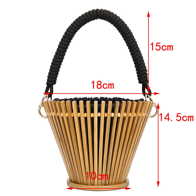 Sac en paille tissé en osier Panier