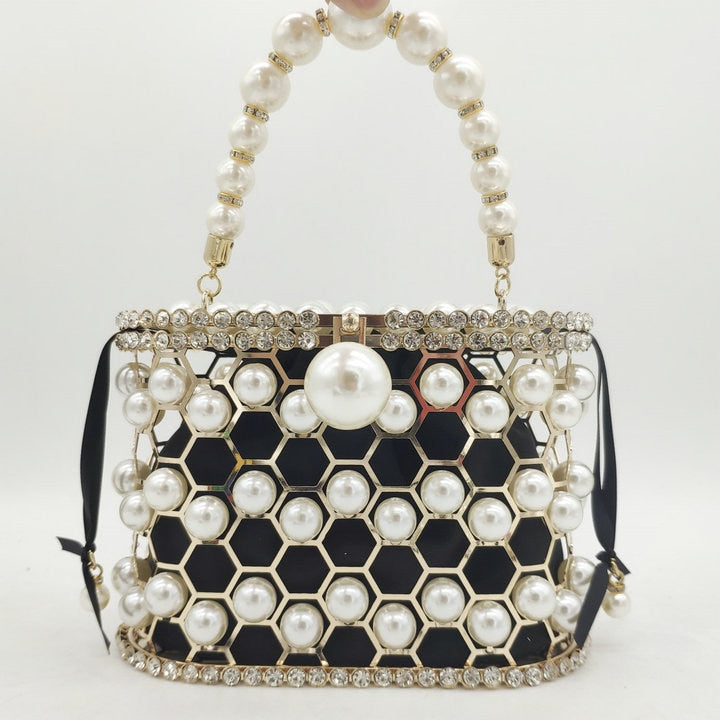 Beaded Bucket Clutch