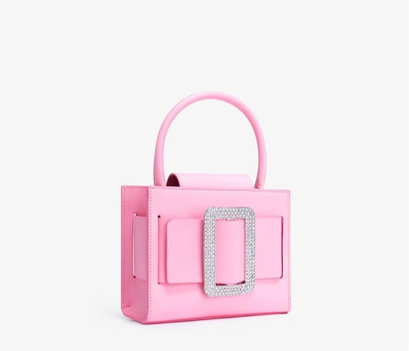 Pink Square Buckle Bag