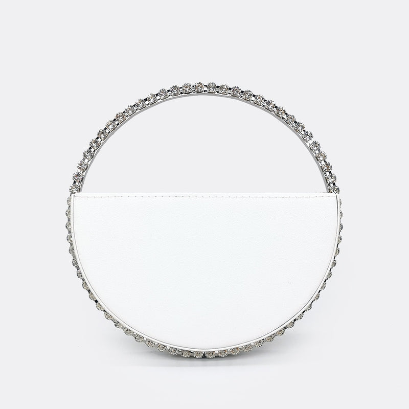 Circular Rhinestone Clutch