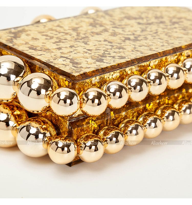 Beads Acrylic Box Clutch