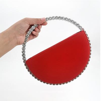 Pochette circulaire en strass