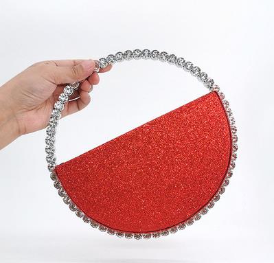 Circular Rhinestone Clutch