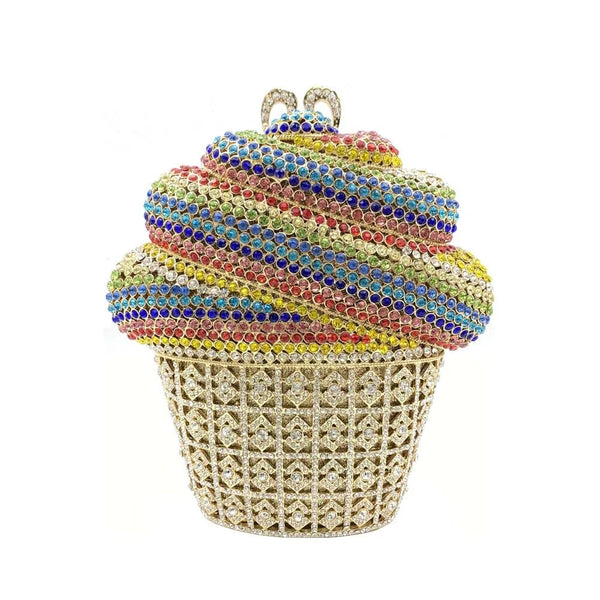 Pochette en cristal Cupcake à la crème glacée