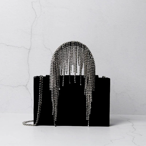 Rhinestone Tassel Evening Handbag