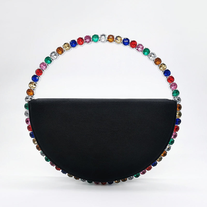 Circular Rhinestone Clutch