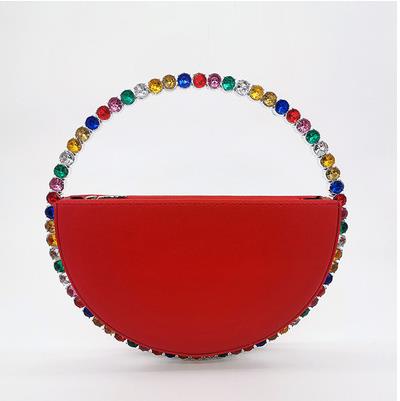 Pochette circulaire en strass