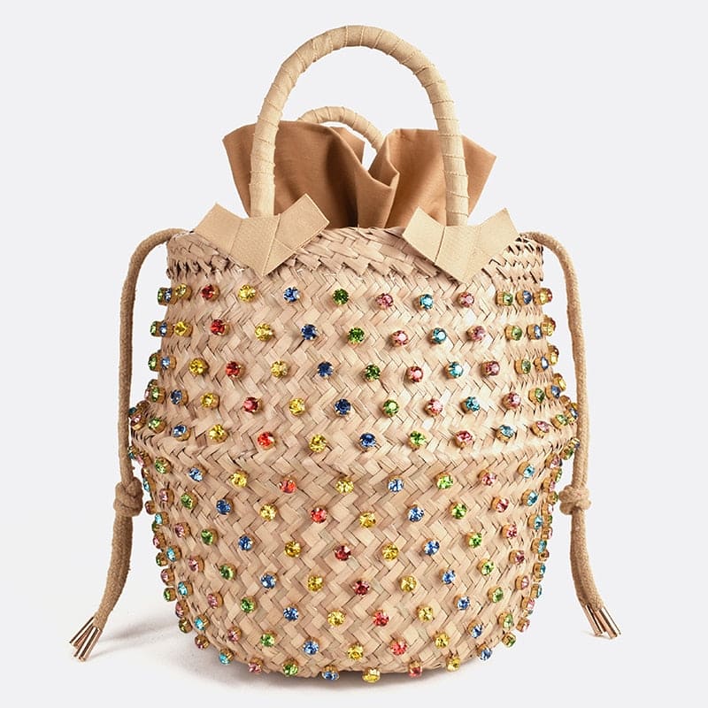 Sac de plage fourre-tout en rotin