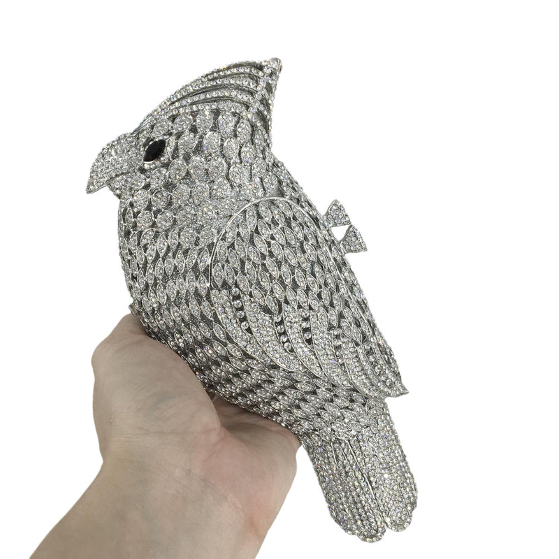 Mini Woodpecker Crystal Clutch