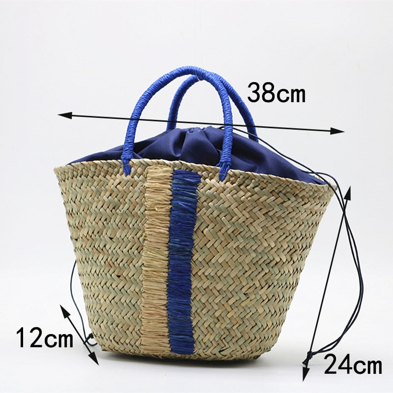 Waterweed portable Woven Straw bag