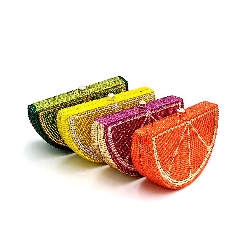 Fruit-Slice Shaped Crystal Clutch