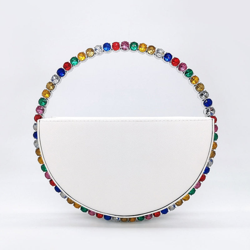 Circular Rhinestone Clutch