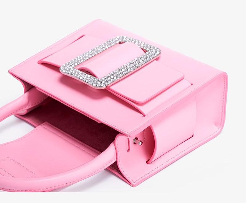 Pink Square Buckle Bag