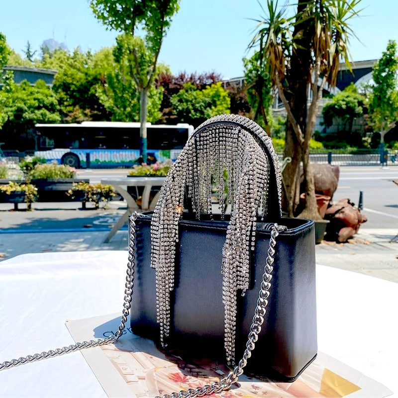 Rhinestone Tassel Evening Handbag