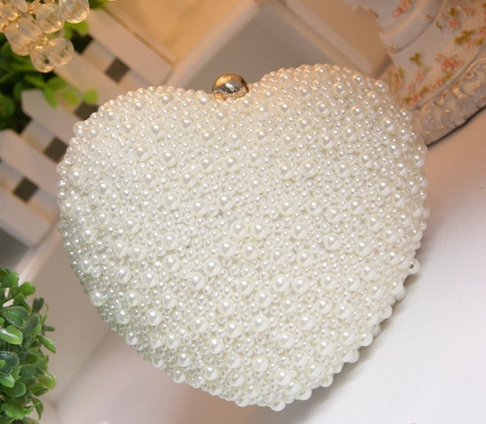 Heart Pearl Clutch