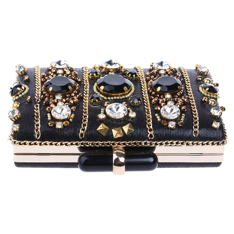 Noir Beaded  Clutch