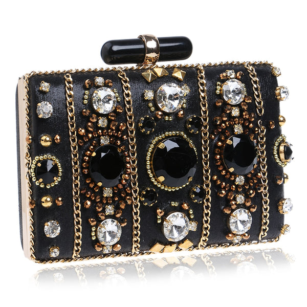 Noir Beaded  Clutch