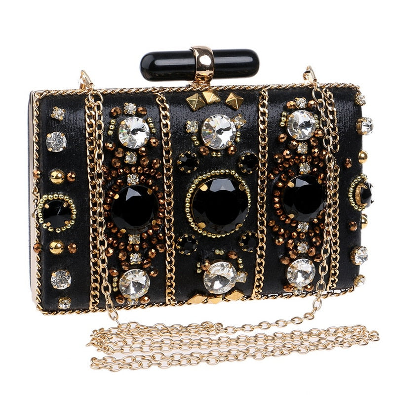 Noir Beaded  Clutch