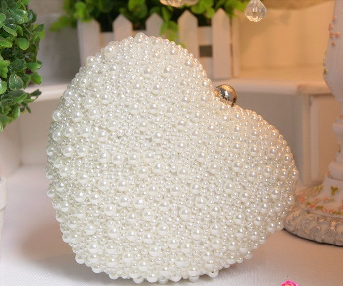 Heart Pearl Clutch