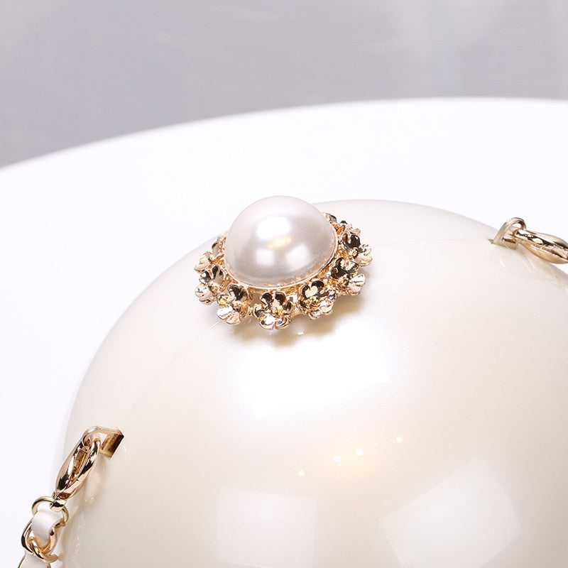 Pochette ronde en perles