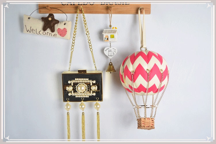 Hot air balloon clutch bag