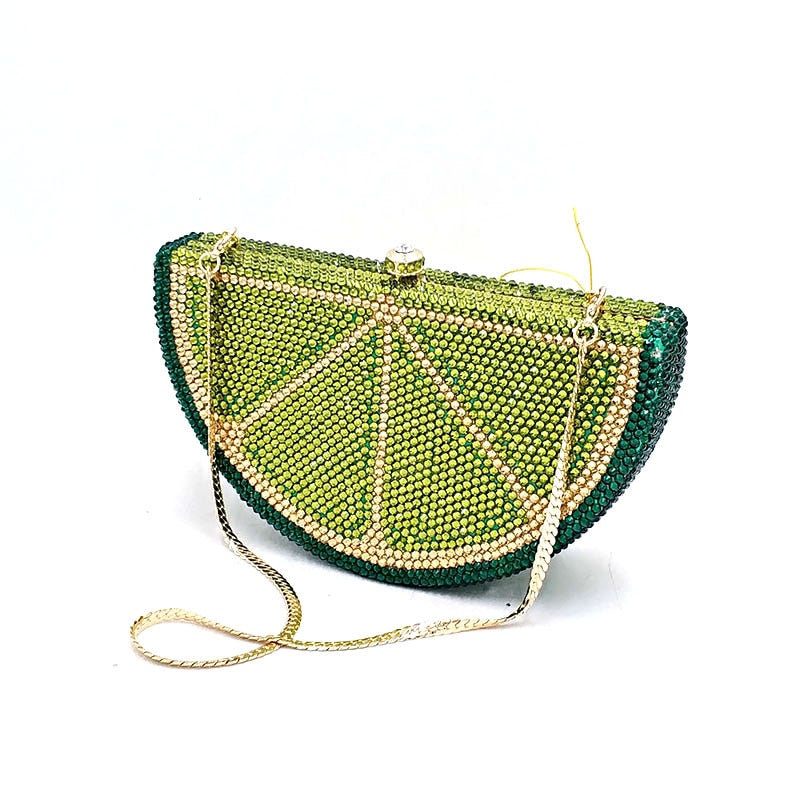 Fruit-Slice Shaped Crystal Clutch