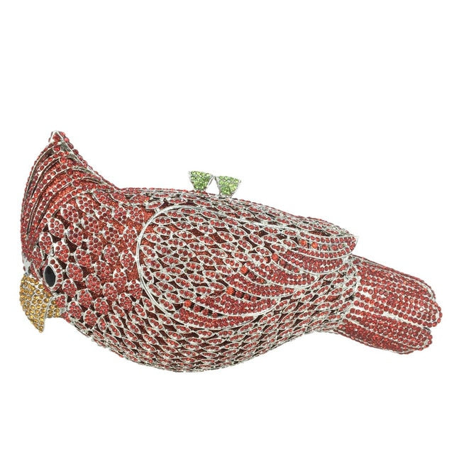 Mini Woodpecker Crystal Clutch