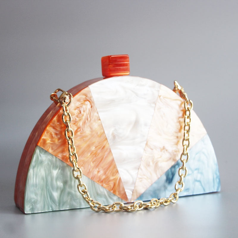 Half Moon Acrylic Clutch