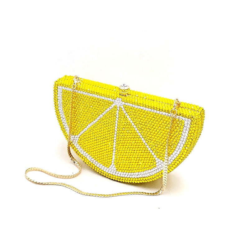 Fruit-Slice Shaped Crystal Clutch