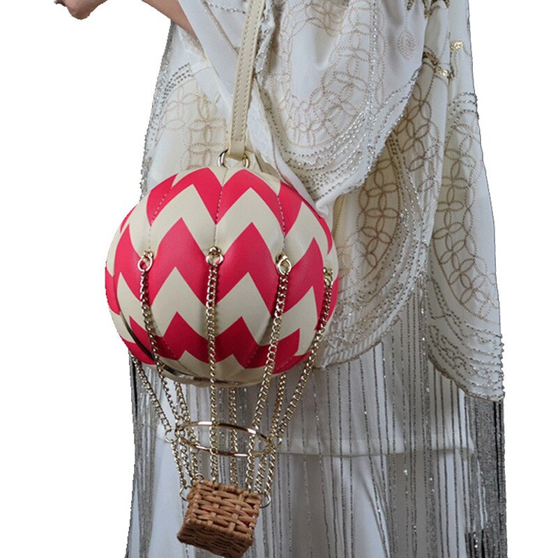 Hot air balloon clutch bag