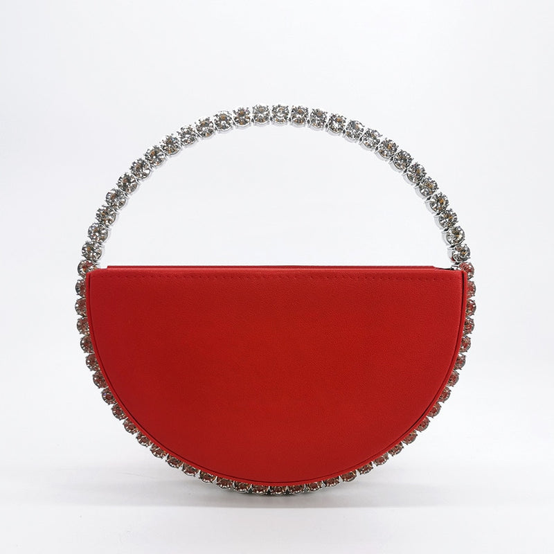 Circular Rhinestone Clutch