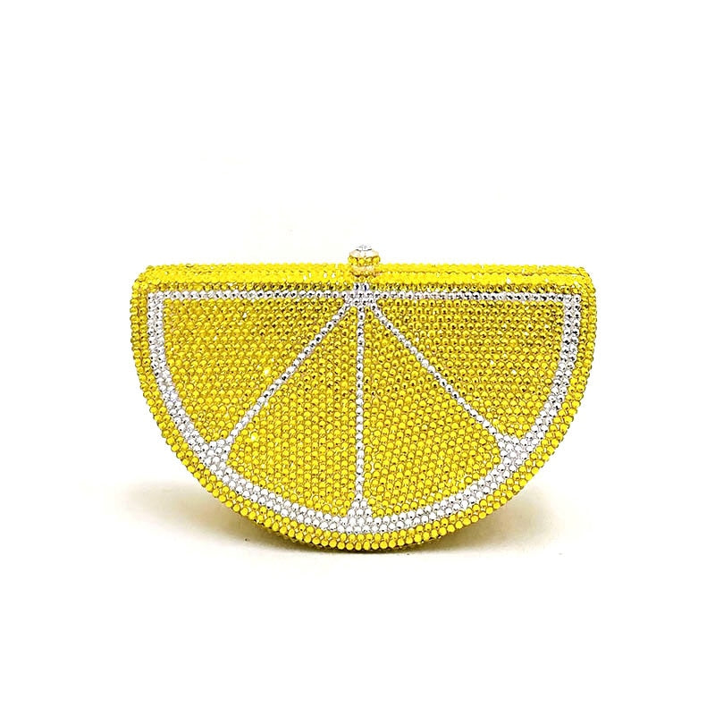 Fruit-Slice Shaped Crystal Clutch