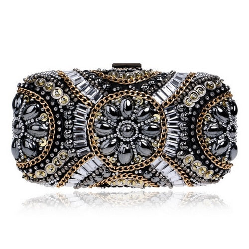 Noir Beaded  Clutch